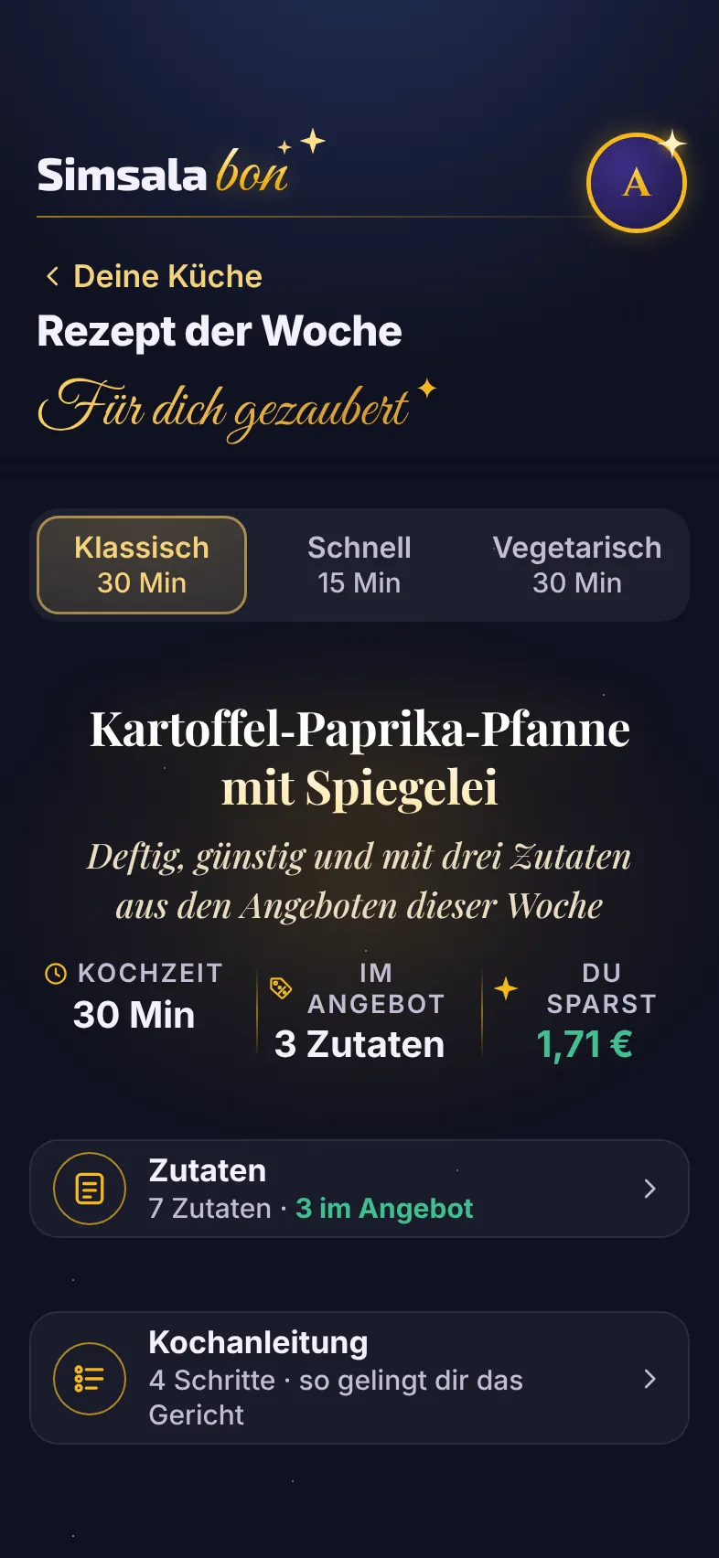 Rezept der Woche: Kartoffel-Paprika-Pfanne mit Spiegelei, 30 Minuten, 3 Zutaten im Angebot, du sparst 1,71 €